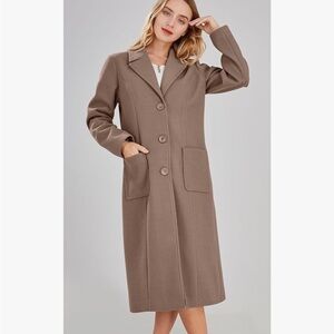 Single Breasted Mid-Long Coat